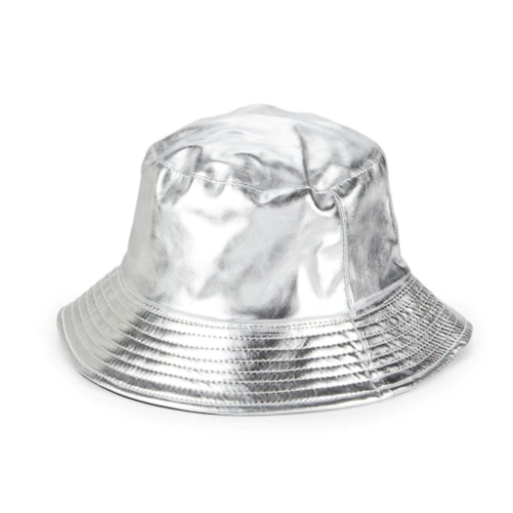 Marcus Adler Reversible Metallic Silver Bucket Hat New - Picture 7 of 10